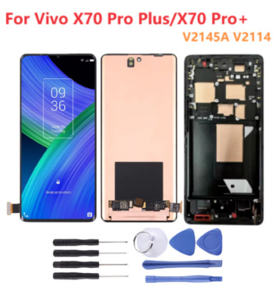 LCD Display Touch Screen Digitizer + Frame For Vivo X70 Pro+ Plus V2145A, V2114