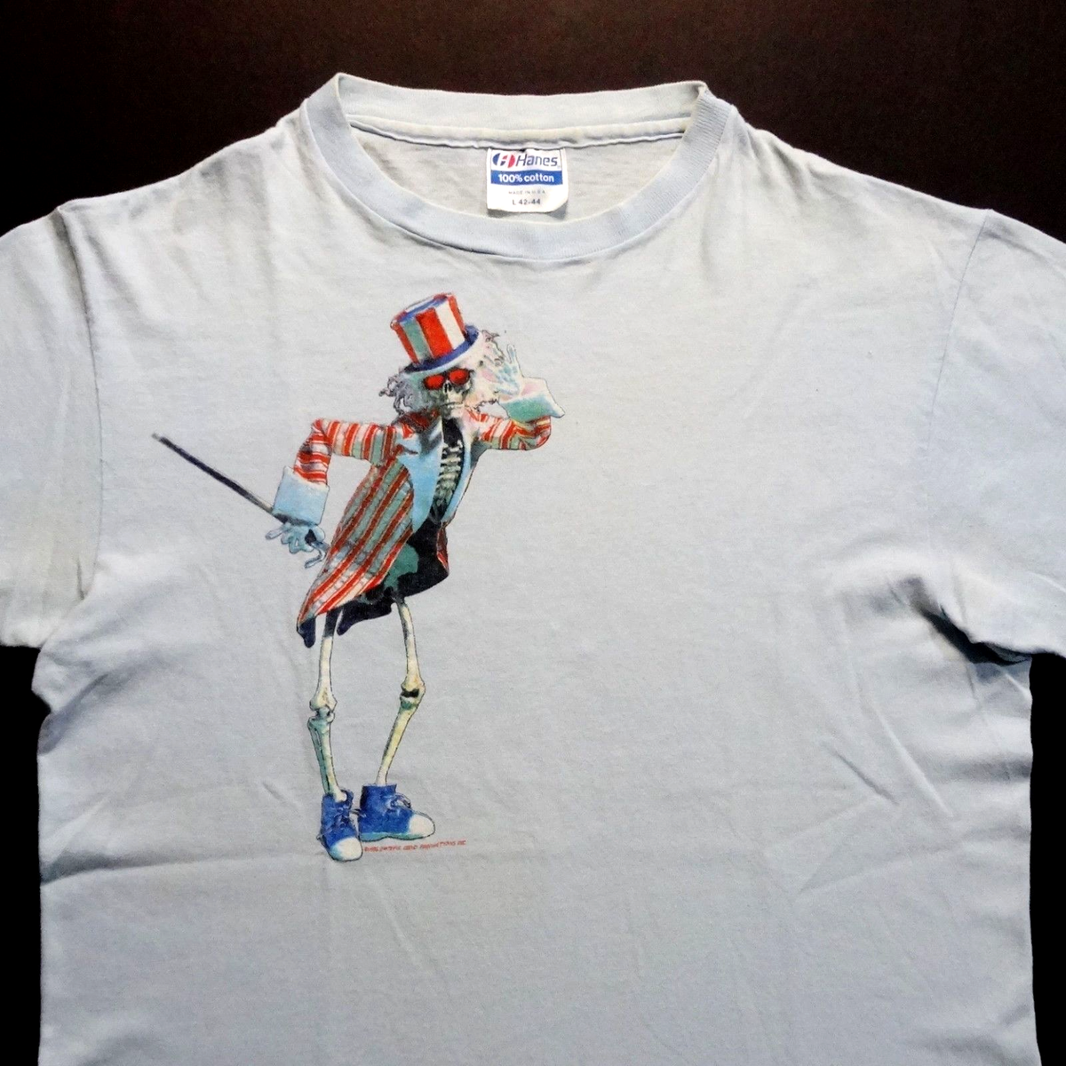 Grateful Dead Shirt T Shirt Vintage 1986 GD Movie Uncle Sam
