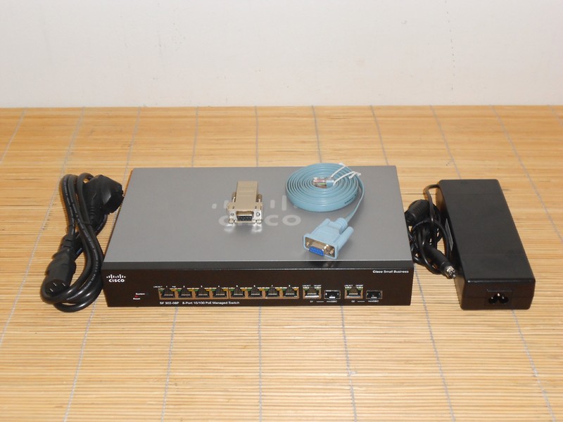 Cisco SF302-08P as Linksys SRW208P-K9 8-Port 10/100 PoE + 2x Gb Managed Switch