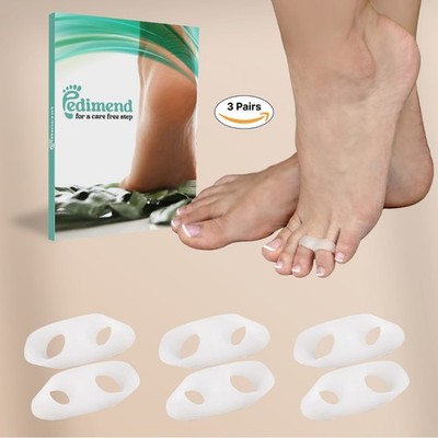 Silikon Gel Pinky Zehentrenner - Ballen Schmerzlinderung - 3 Paar - Fußpflege