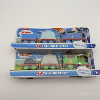 Fisher-Price Thomas & Friends Talking Percy & Thomas Lot Motorized Engine Train