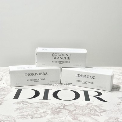 Dior Cologne Blanche Dioriviera Eden-Roc Eau de Parfum Samples Lot  1.2 & 2ml