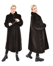 A5621 GESCHORENER NERZMANTEL ECHT PELZ NERZ PELZMANTEL - SHEARED MINK FUR COAT