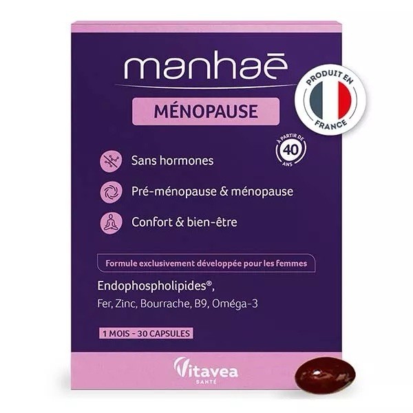 Manhae Ménopause Tonus et Equilibre Féminin Sans Hormone 120 Gélules