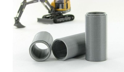 3D to Scale 1/50 3 Pack of Gray Plastic Concrete 36'' to Scale Culverts 50-125-GY