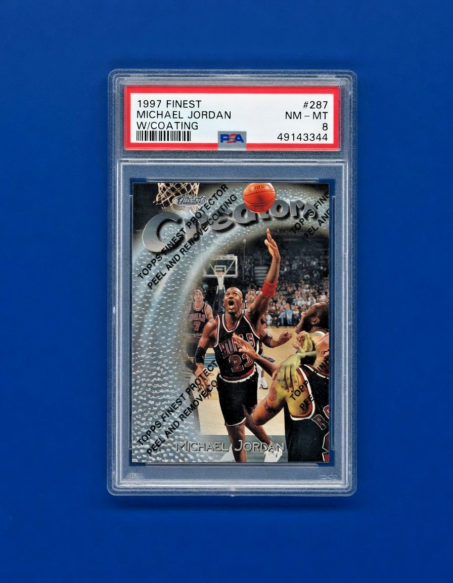 1997-98 Topps Finest - Uncommon Silver Michael Jordan #287 PSA 8