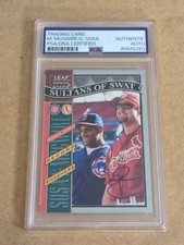 Leaf Rookies And Stars 1998 M. McGuire/Sammy Sosa Sultans of Swat PSA doble automático