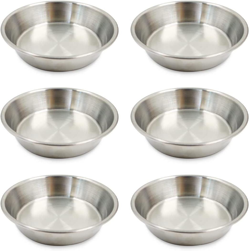 Edelstahl Soßenschalen 6er Set 10,2 cm je für Sushi Vorspeisen & Dip