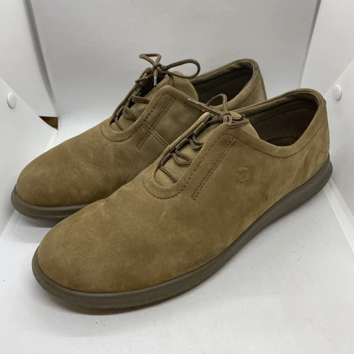 Ecco scarpe da passeggio casual da donna Oxford scamosciate marroni UK 7 EU 41