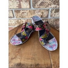 Spring Step Vardi L'Artiste Wedge Heel Sandals Size 36 US 5.5 Floral So Cute 