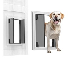 Dog Doors for Large Dogs, Energy Efficient French Dog Door w/Aluminum Frame, XL
