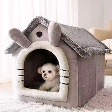 All Season Dog House Bed Removable Washable Warm Pet Bed for Small Dogs  Cats