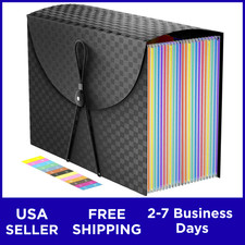 Expanding File Folders Accordion File Organizer with 24 Pockets, Accordian Docum