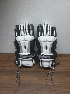Warrior Riot Lacrosse 10'' Gloves Black White VaporTek