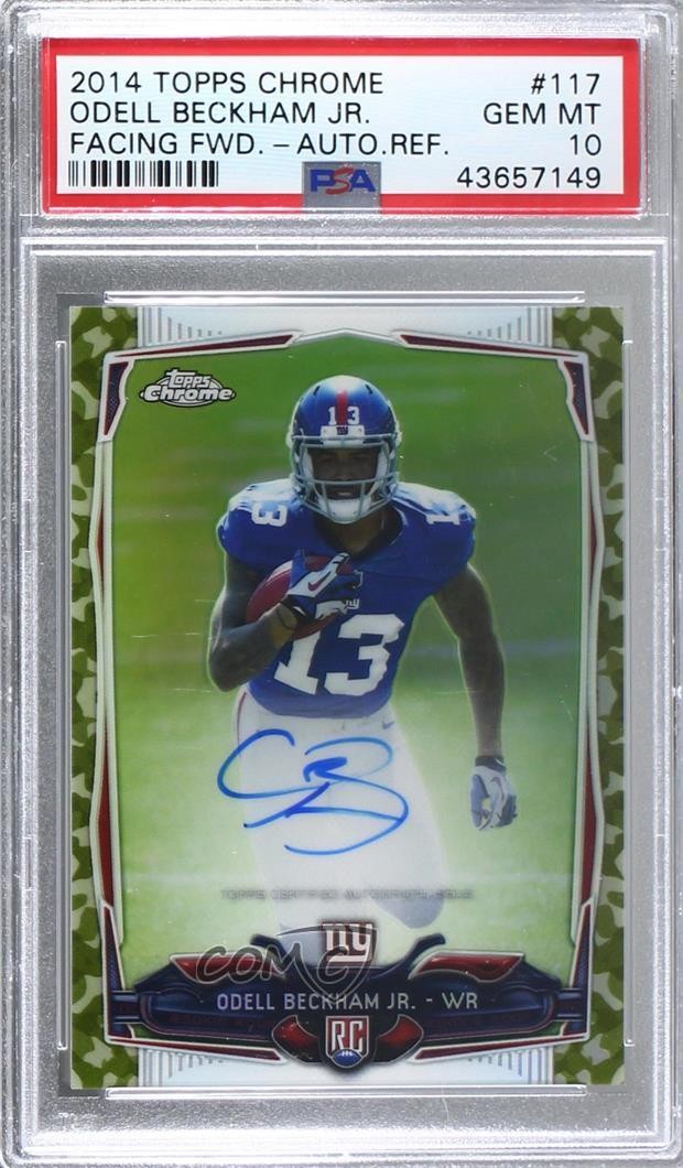 2014 Chrome STS Camo Refractor Rookie 29/99 Odell Beckham Jr PSA 10 Auto 1j6