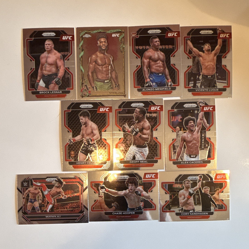 2022-2024 Ultimate MMA Fighters UFC Cards (10) with Lesnar, Sterling