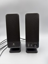 Logitech Computer Speakers PC system AUX Wired Set Of 2 Tested