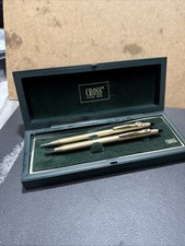 Cross Classic 1/20th 10K Gold Filled/Rolled Gold Ballpoint Pen  Pencil Set