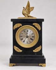 Antique Regency Barwise London Mantel Clock c.1820 Gilt Bronze Bird Fusee