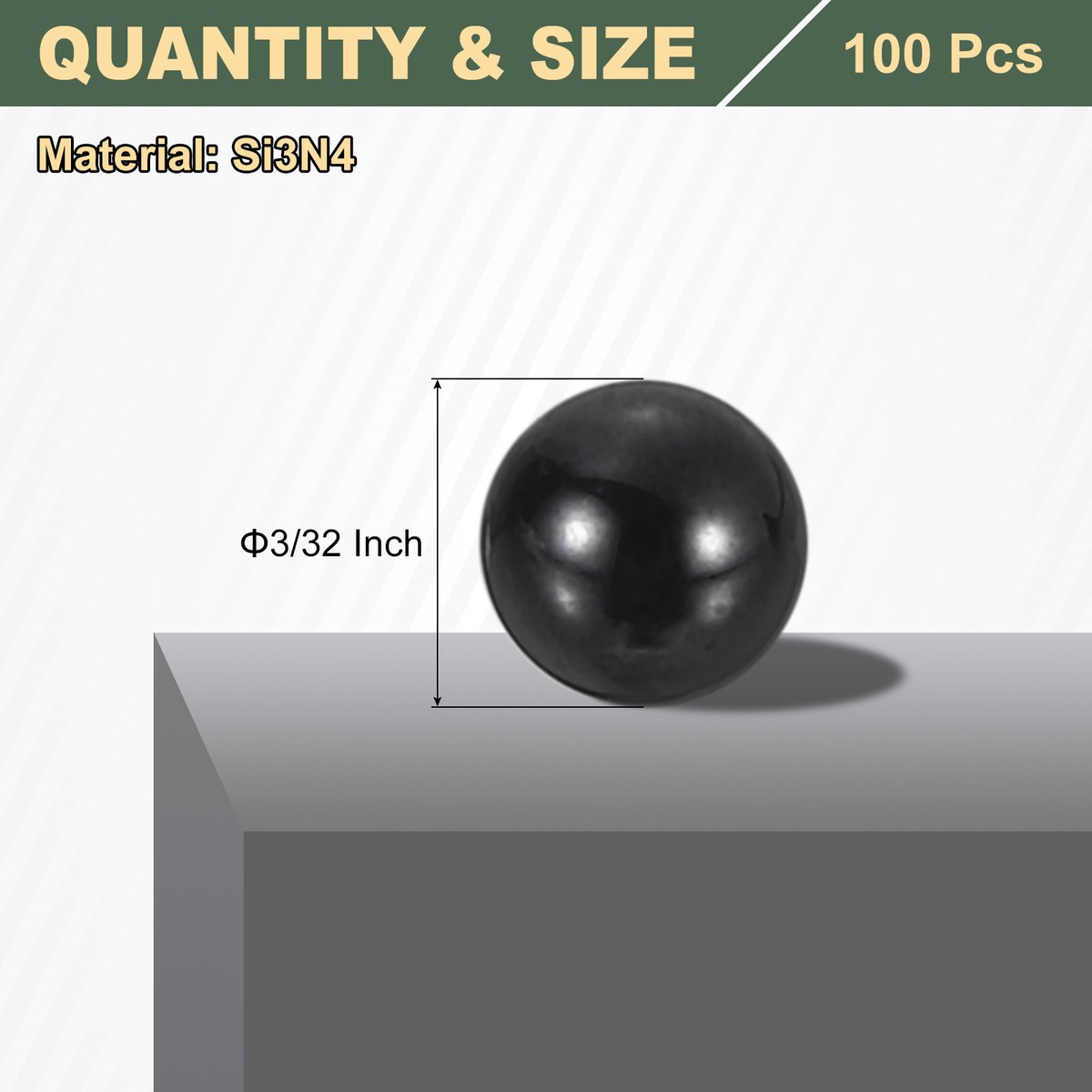 Uxcell 100 Pcs 3/32 Inch Ceramic Bearing Balls - Silicon Nitride Si3N4 Precision G10 Balls For Aerospace & Robotics - View #13