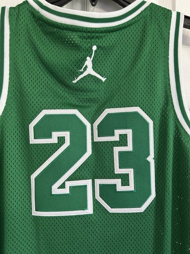 BNWT YOUTH KIDS NIKE AIR JORDAN 23 GREEN AND WHITE JERSEY US SIZE MEDIUM (M) - Picture 11 of 18