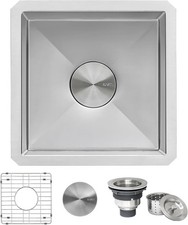 15 inch Undermount Bar Prep 16 Gauge Kitchen Sink Round Corners Stainless Steel