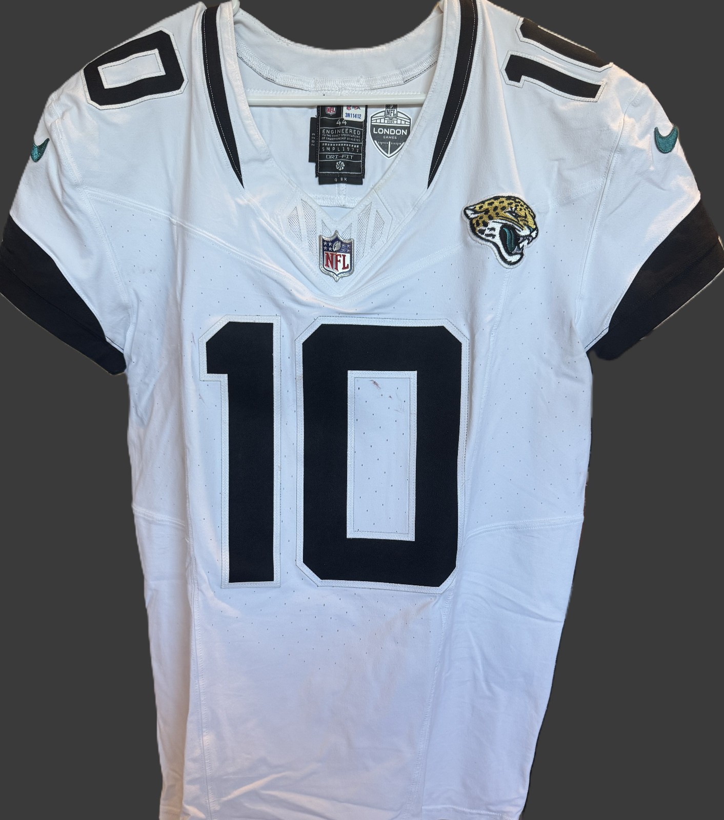 🏈Mac Jones GAME-WORN/USED💪10/13/24 Jacksonville Jaguars🐆NFL Jersey👕vs.Bears view 17