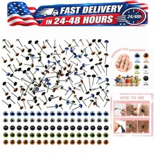 TOAOB 100pcs 3mm Glass Eyes Kit Mixed Colors for Needle Felting Crafts