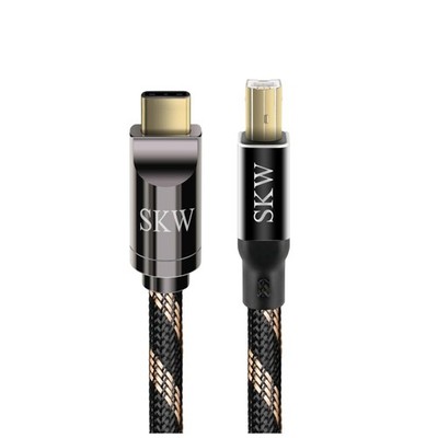 Audiophile USB C Printer Cable 3.2ft Male to Male