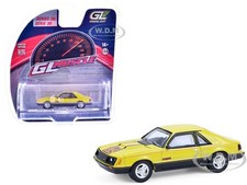 1979 FORD MUSTANG COBRA FASTBACK YELLOW 1/64 DIECAST MODEL BY GREENLIGHT 13370 C