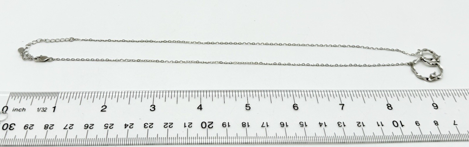 Sterling Silver Interlocking Double Circle Neckla… - image 9