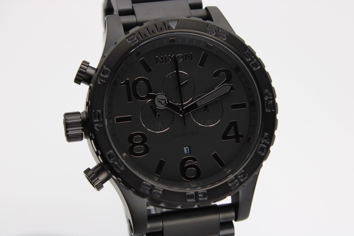 NIXON 51-30 Chrono A1389-3086-00 Matte Black Man's Watch 51mm | eBay