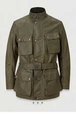 Brand New Belstaff  Trialmaster Motorcycle Olive Green 3XL  SS25  Waxed Jacket