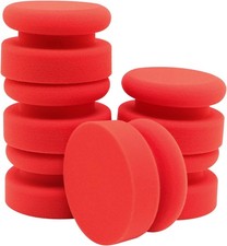 Tire Shine Applicator, 6Pcs Foam Applicator Pads, Round Shape Side Pressing Hand