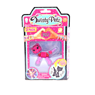 Twisty Petz 2pk Pinkypop Cheetah + 2 Collectible Petz Friendship Bracelet New