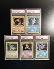 Pokemon TCG-Dark Charizard, Blastoise, Dragonite, Alakazam, Gyarados Holo PSA 7