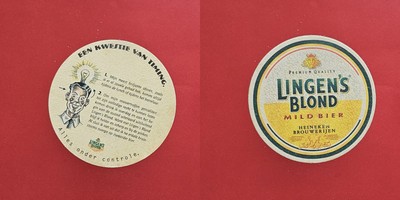 Heineken Lingen's blond - Een Kwestie Van Timing Brauerei Bierdeckel Bier