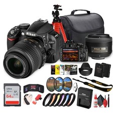 Nikon D3100 DSLR Camera with Lens Kit and Filter Kit and Memory Card Tripod