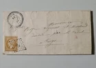 Old Letter Dealer In Slate Stamp 10C Napoleon III August 16 1857