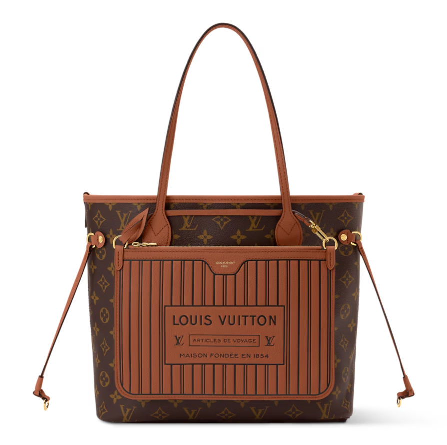 LOUIS VUITTON m91125 ブラウン ビジネスバッグ NEW Louis Vuitton Monogram Neverfull Inside Out MM Tote Bag M28352