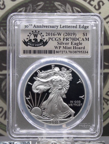 2016 "W" (2019) PROOF American *SILVER* Eagle $1 PCGS PR70 DCAM #334 ECC&C, Inc.