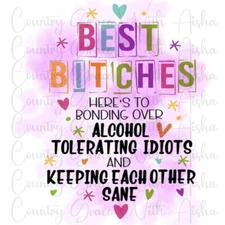 Sublimation Transfer Best Friends Ready To Press Heat Transfer