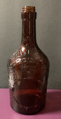 VTG Armstrong 1947 Amber One Pint 1788 Whiskey Bottle Empty Bottle Brockway