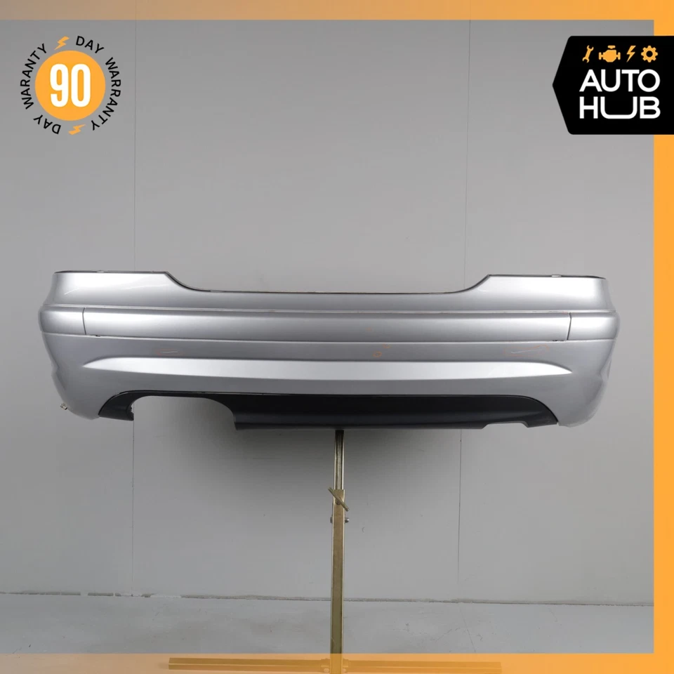 02-04 Conjunto de cubierta de parachoques trasero deportivo Mercedes R170 SLK32 AMG plateado OEM Foto 2 de 4