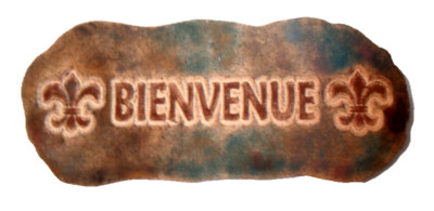 Bienvenue mold cement plaster casting mould Means Welcome in French 19''x8''x3/4''