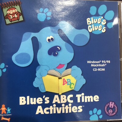 Blues Clues, Blues ABC Time Activites (1998) PC CD ROM Computer Video Game
