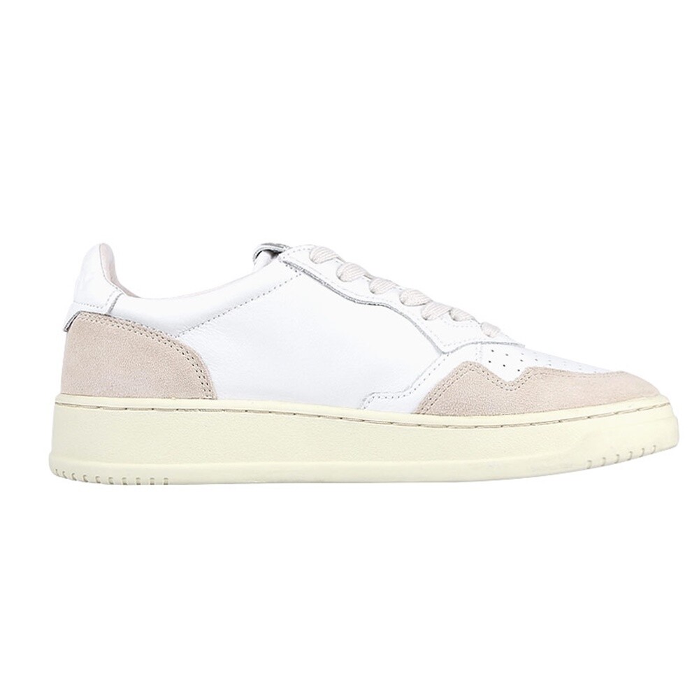 スニーカー AUTRY Men Sneakers White AULM LS33 New AUTRY Mens MEDALIST LOW SNEAKERS AULM LS33 WHITE/BEIGE