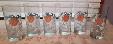 INTERNATIONAL CHINA CO. MARMALADE  GLASSES COOLERS SET OF 6