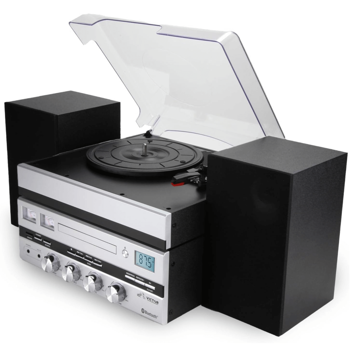 Victor Geneva 5-in-1 Desktop Music Center | 3-Speed Record