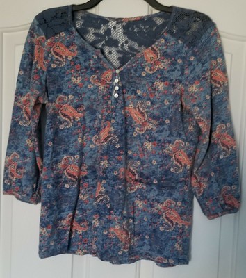 lucky brand sheer blouse